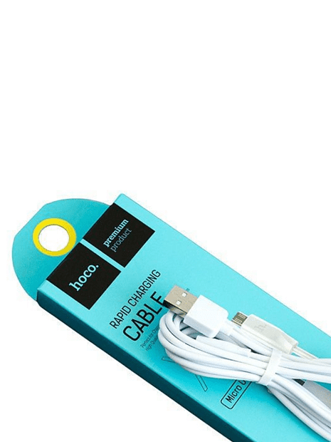USB кабель HOCO X1 Rapid MicroUSB, 2м, PVC (белый) - 2